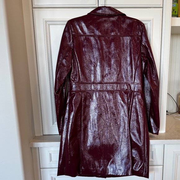 Karl Lagerfeld Paris Faux Leather Trench Coat – Size 10 (New With Tags) - Picture 2 of 3